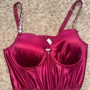 Victoria's Secret Burgundy Satin Top